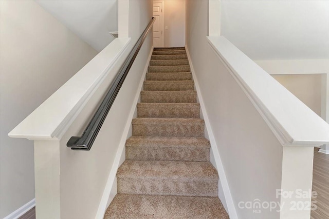 1111 Balcorn Pl, Charlotte, NC 28214 - staircase with baseboards
