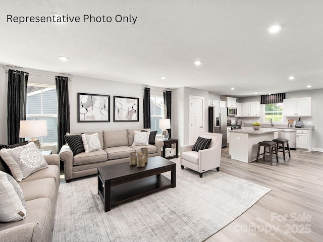 581 Nesbe St Unit 2223, Lancaster, SC 29720 - living area with recessed lighting and light wood-style floors