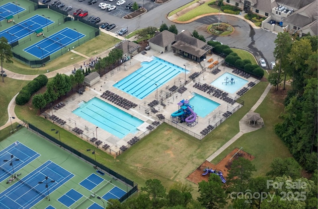 11917 Ulsten Ln, Huntersville, NC 28078 - aerial view of a pool area
