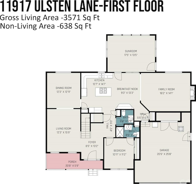 11917 Ulsten Ln, Huntersville, NC 28078 - view of floor plan / room layout