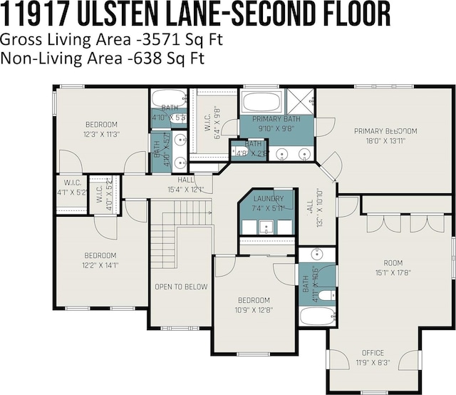 11917 Ulsten Ln, Huntersville, NC 28078 - view of floor plan / room layout