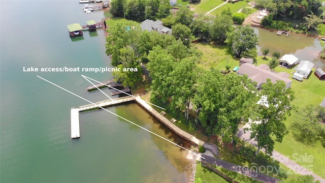 7869 Cherry Point Dr, Denver, NC 28037 - bird's eye view of a large body of water and a tree filled landscape
