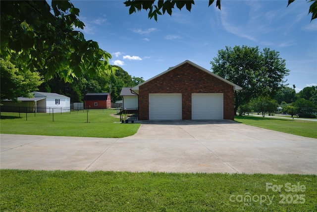 7869 Cherry Point Dr, Denver, NC 28037 - view of side of home featuring brick siding and a detached garage