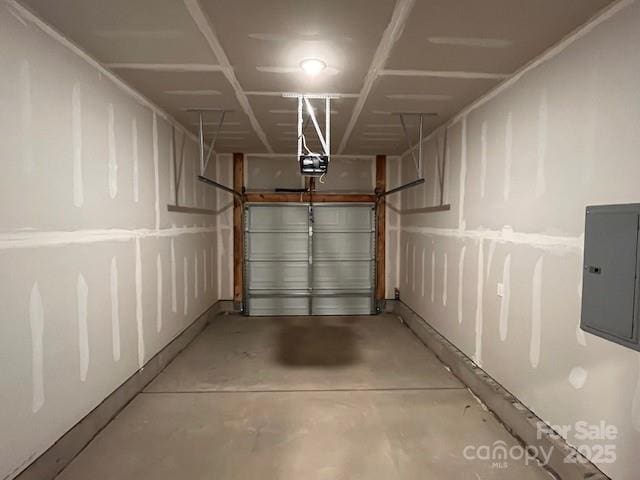 103 Higgins Ct, Morganton, NC 28655 - garage with electric panel and a garage door opener