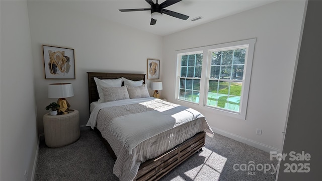 6386 Cathedral Dr, Granite Falls, NC 28601 - bedroom featuring carpet floors, baseboards, and a ceiling fan