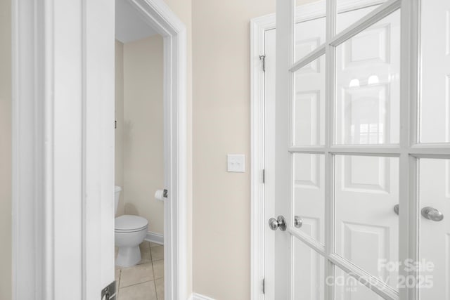 7255 Orchard Path Dr, Clemmons, NC 27012 - bathroom with toilet, tile patterned flooring, and baseboards