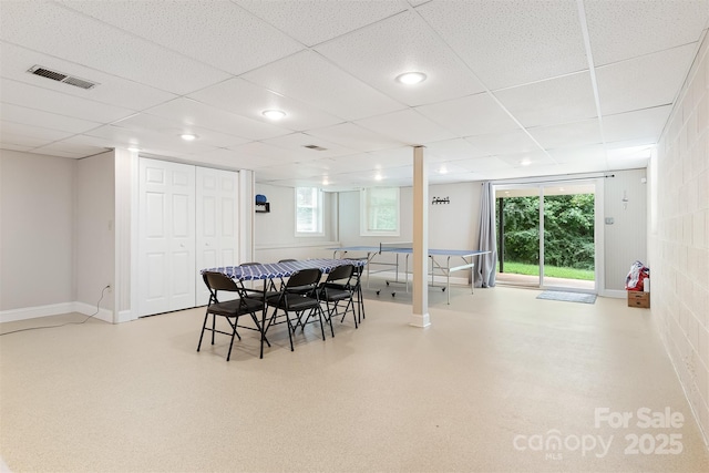 6294 Southlake Dr, Hickory, NC 28601 - dining space featuring a drop ceiling and baseboards