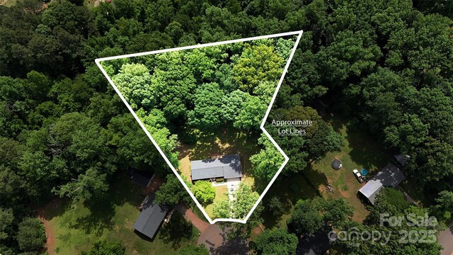 144 Stoneybrook Rd, Salisbury, NC 28147 - view of property location with property parcel outlined and a heavily wooded area