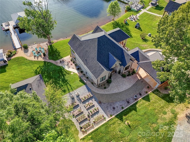 445 Sundown Rd, Mooresville, NC 28117 - aerial view of property and surrounding area featuring a large body of water