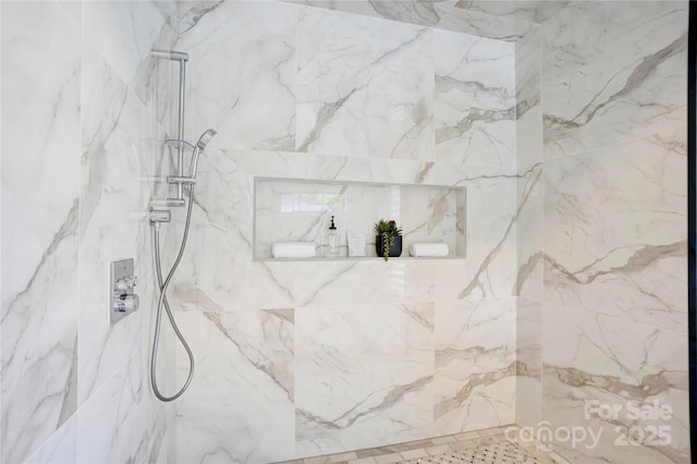 445 Sundown Rd, Mooresville, NC 28117 - bathroom featuring a marble finish shower