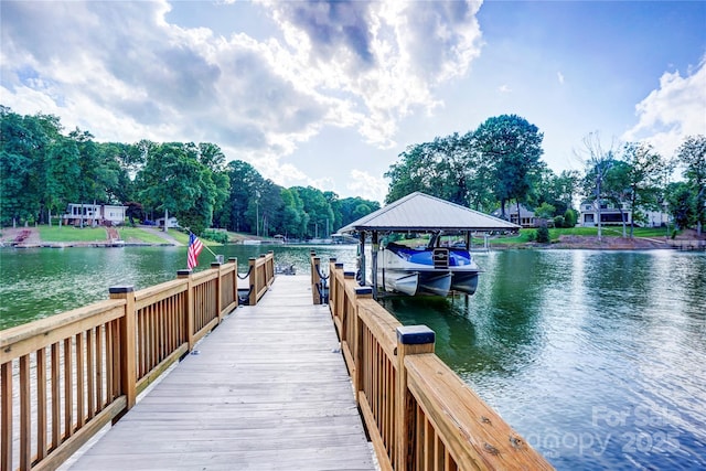 445 Sundown Rd, Mooresville, NC 28117 - dock area featuring a water view and boat lift