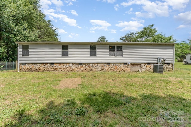 3585 Woodstream Dr, Maiden, NC 28650 - back of house featuring crawl space and cooling unit