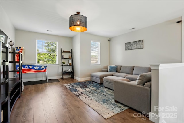 1478 Imperial Ct, York, SC 29745 - living area featuring healthy amount of natural light, hardwood / wood-style flooring, and baseboards