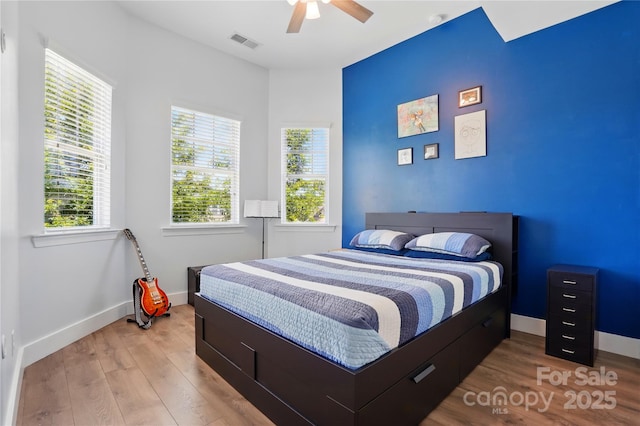 1478 Imperial Ct, York, SC 29745 - bedroom with light wood-style flooring, baseboards, and a ceiling fan
