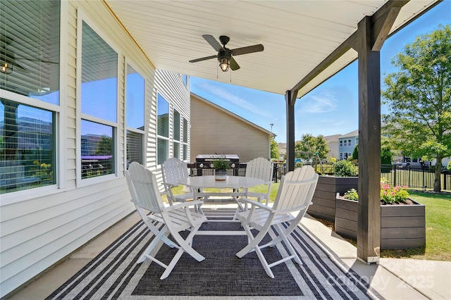 1478 Imperial Ct, York, SC 29745 - view of patio featuring a ceiling fan and outdoor dining space