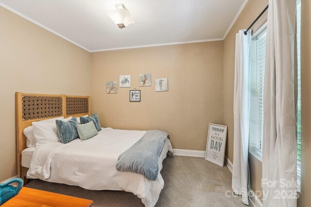 5021 Meadow Woods Dr, Lowell, NC 28098 - carpeted bedroom with crown molding and baseboards