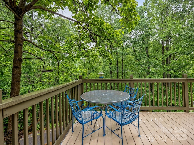 350 Mckissick Rd, Flat Rock, NC 28731 - wooden terrace with outdoor dining area