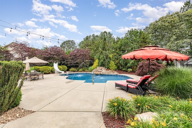 6057 Erie View Ct, Denver, NC 28037 - swimming pool featuring a water slide and a patio