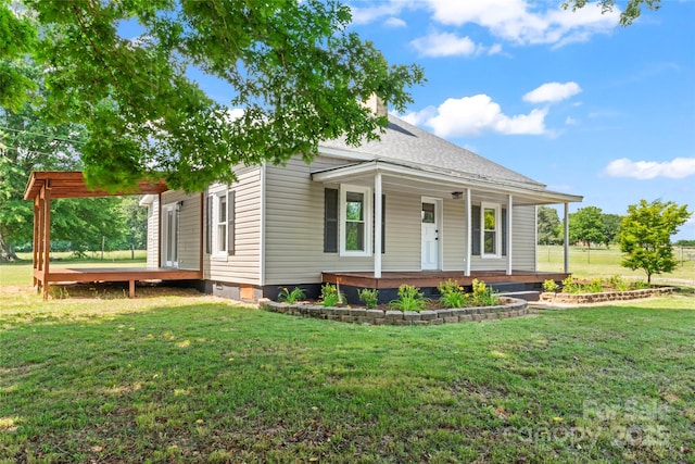 233 Sellars Rd, Kings Mountain, NC 28086 - farmhouse-style home with a front lawn, crawl space, and covered porch