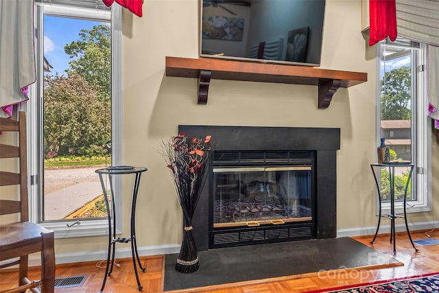 903 Independence Trl, Morganton, NC 28655 - detailed view of a glass covered fireplace and baseboards
