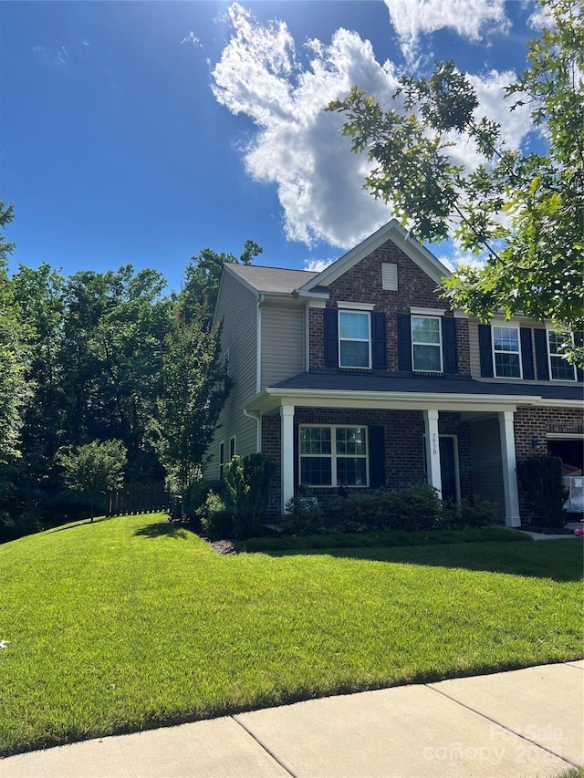 7930 Kelburn Ln, Charlotte, NC 28273 - view of front of house with brick siding and a front yard