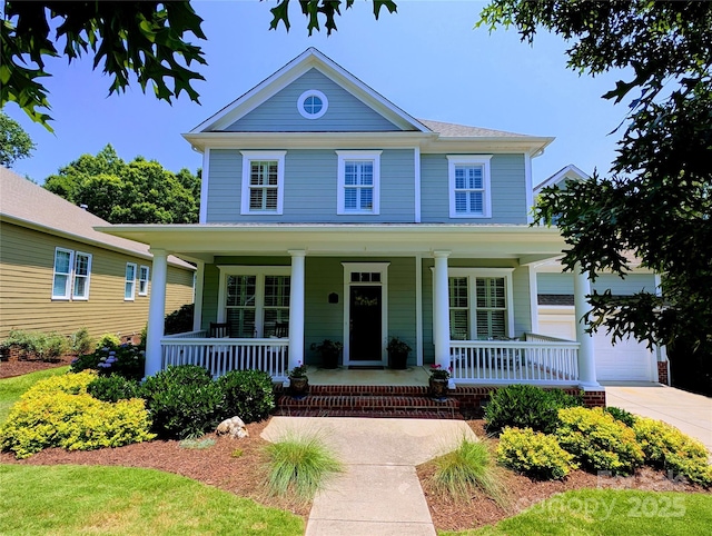 5424 Morris Hunt Dr, Fort Mill, SC 29708 - view of front facade featuring covered porch and driveway