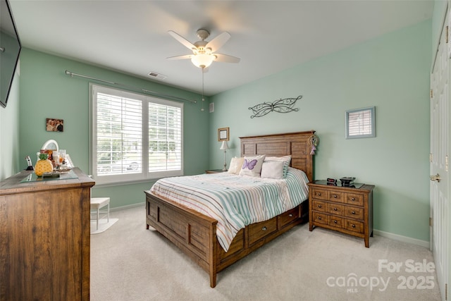 539 Turquoise Way, Fort Mill, SC 29708 - bedroom featuring light carpet, baseboards, and ceiling fan