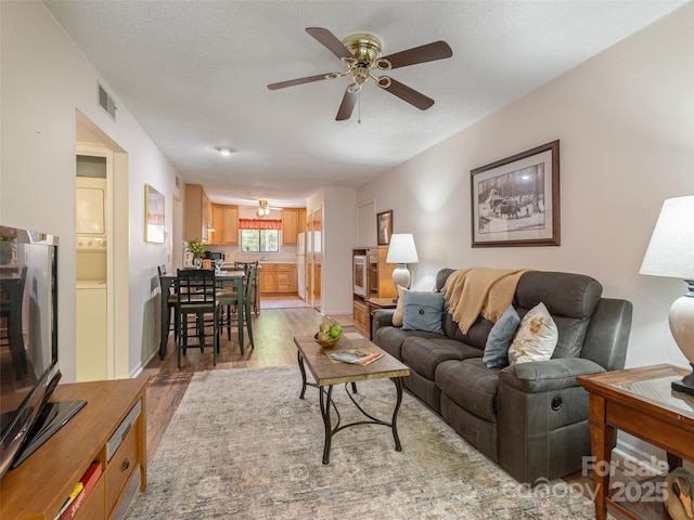 55 Lake Dr Unit 4P, Laurel Park, NC 28739 - living area featuring light wood-style floors and a ceiling fan