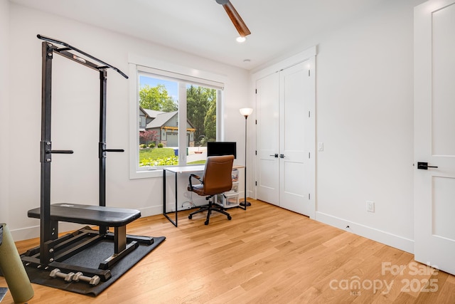 15 Ledgestone Dr, Fairview, NC 28730 - office featuring wood finished floors, baseboards, and recessed lighting