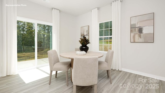 3734 Coleman Dr, Charlotte, NC 28215 - dining room featuring light wood-style floors and baseboards