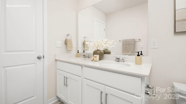 3734 Coleman Dr, Charlotte, NC 28215 - bathroom with double vanity and toilet