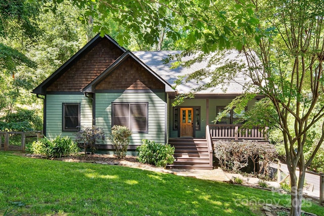6 Woodland Rd W, Asheville, NC 28806 - view of front of home featuring a porch and roof with shingles