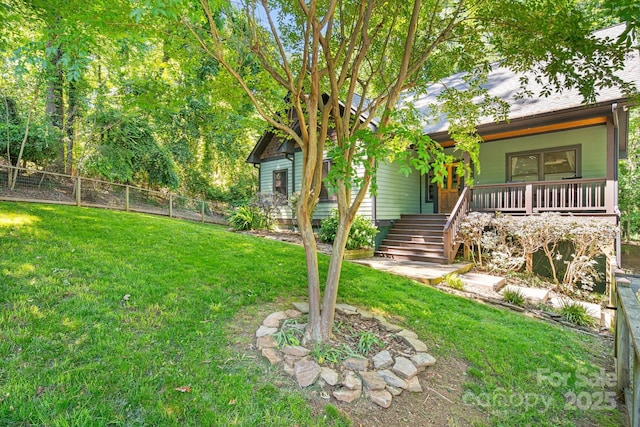 6 Woodland Rd W, Asheville, NC 28806 - view of yard with stairs