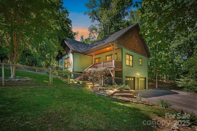 6 Woodland Rd W, Asheville, NC 28806 - view of front of property with a garage and driveway