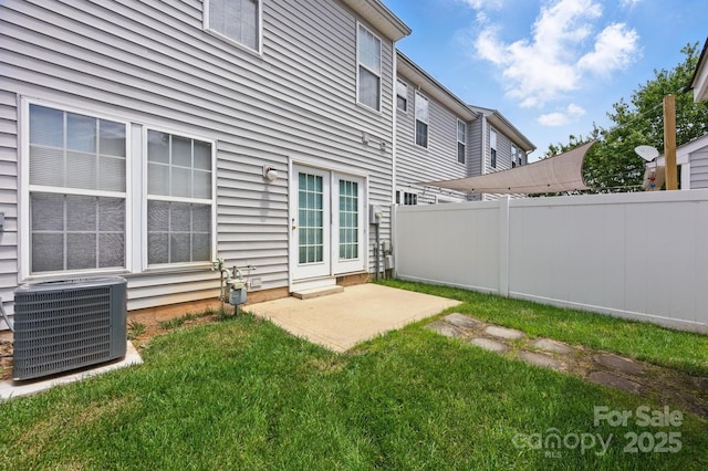 12350 Swan Wings Pl, Huntersville, NC 28078 - view of yard with central AC and a patio