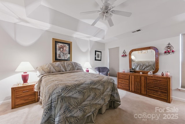 12350 Swan Wings Pl, Huntersville, NC 28078 - bedroom featuring light colored carpet and ceiling fan