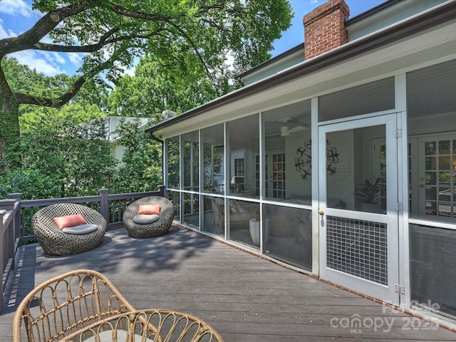 2919 Wickersham Rd, Charlotte, NC 28211 - deck with a sunroom