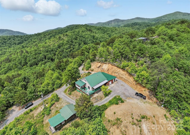 33 Faholoa Ridge Rd, Black Mountain, NC 28711 - view of subject property featuring a forest and a mountainous background
