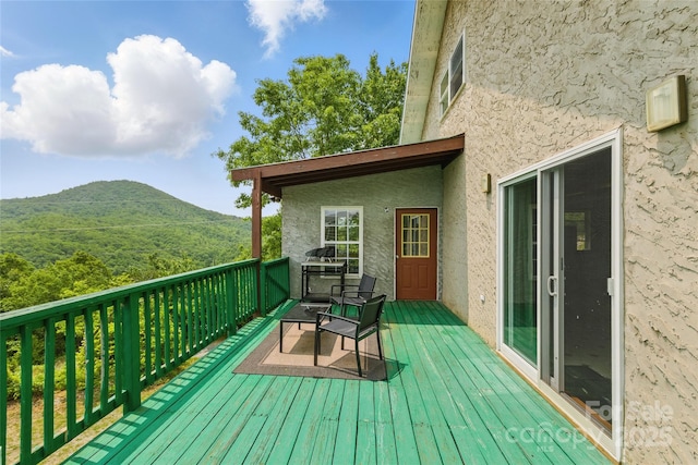 33 Faholoa Ridge Rd, Black Mountain, NC 28711 - wooden deck featuring a mountain view