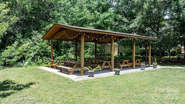1067 33rd Avenue Loop NE, Hickory, NC 28601 - view of community with a lawn, a gazebo, and a patio area