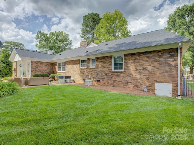 6116 Springhouse Ln, Charlotte, NC 28211 - back of property with brick siding, a chimney, and roof with shingles