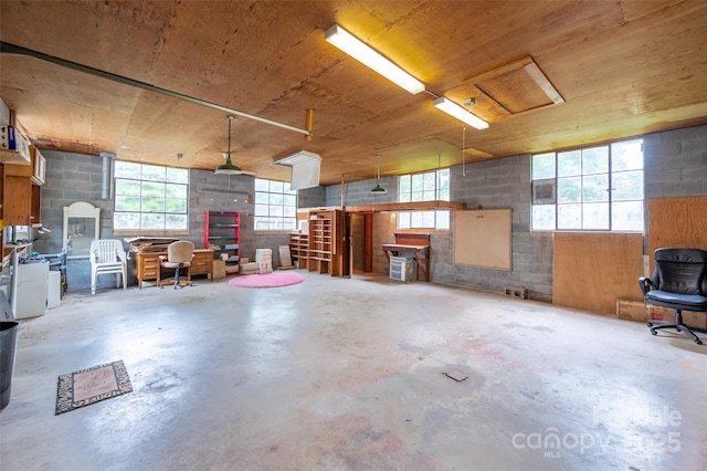34 Admiral Ave SW, Concord, NC 28027 - garage with concrete block wall