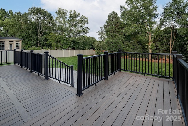 6400 Morningsong Ln, Charlotte, NC 28269 - deck with view of wooded area