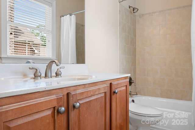3204 Mcpherson St, Waxhaw, NC 28173 - bathroom with vanity, shower / bathtub combination with curtain, and toilet