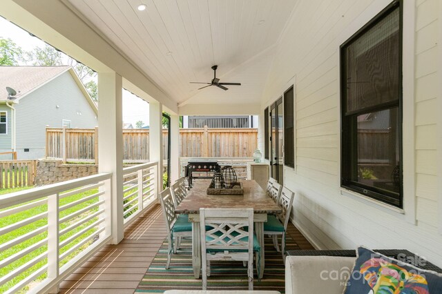 40 Hidden Pond Ln, Brevard, NC 28712 - wooden deck featuring ceiling fan
