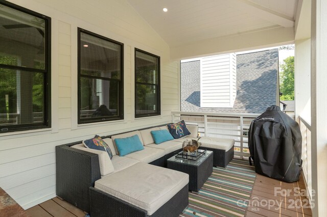 40 Hidden Pond Ln, Brevard, NC 28712 - wooden deck featuring outdoor lounge area