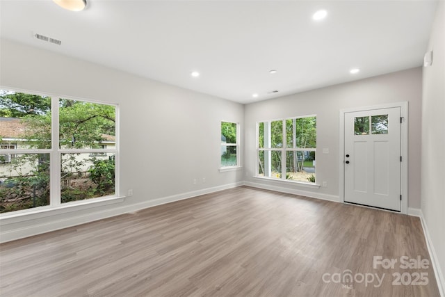 105 Spring Garden Dr, Gastonia, NC 28052 - entrance foyer with light wood-type flooring, baseboards, and recessed lighting