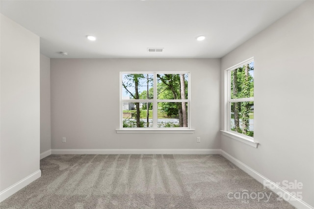 105 Spring Garden Dr, Gastonia, NC 28052 - spare room featuring carpet, baseboards, recessed lighting, and a smoke detector