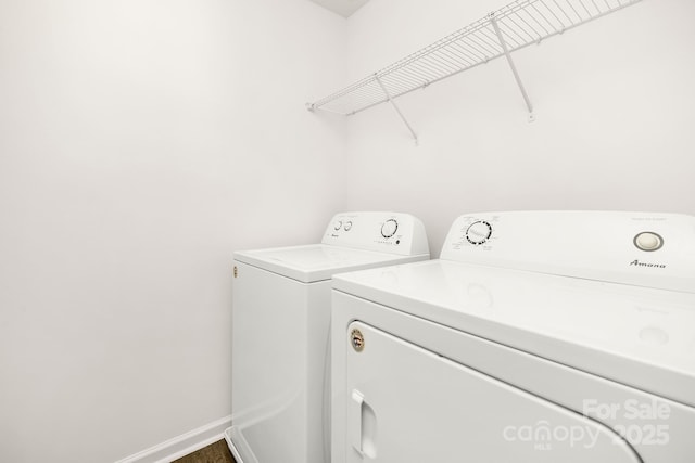 124 Canada Dr Unit 45, Statesville, NC 28166 - washroom featuring washing machine and clothes dryer and baseboards