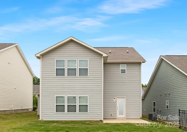 124 Canada Dr Unit 45, Statesville, NC 28166 - rear view of property with a patio area, a yard, and roof with shingles